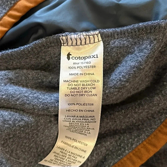 Cotopaxi sz XS Teca fleece jacket front zip blue and earth tone stripes pockets - Picture 3 of 7